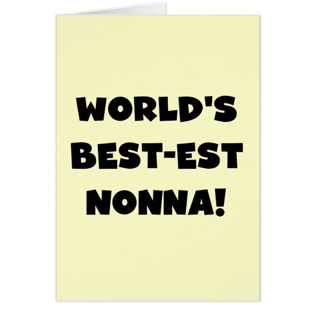 Black Text Meilleurs T-shirts et cadeaux Nonna (Devant)