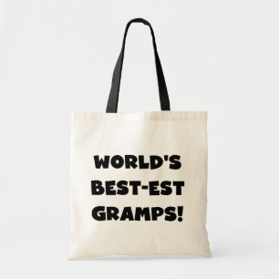 Black Text World's Best Gramps Geschenke Tragetasche