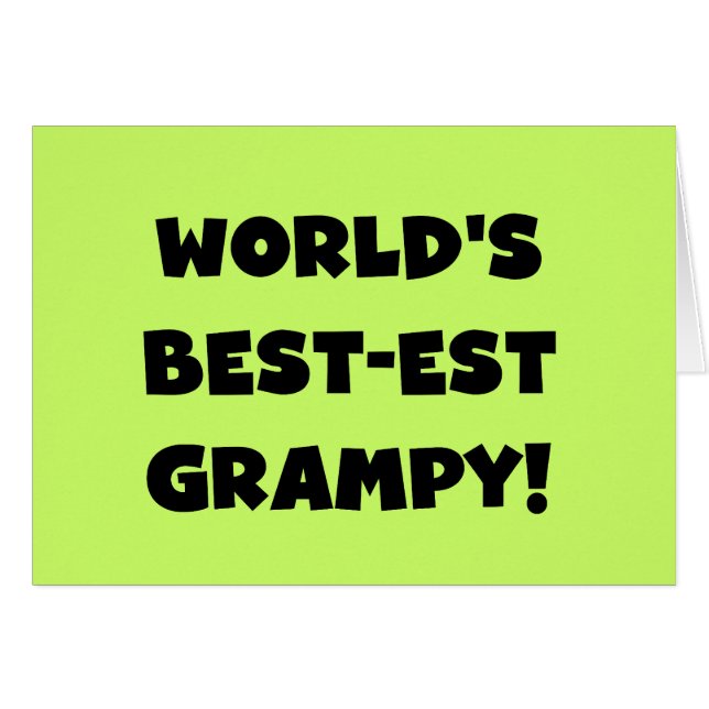 Black Text World's Best Grampy Geschenke (Vorderseite (Horizontal))