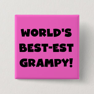 Black Text World's Best Grampy Geschenke Button