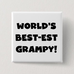 Black Text World's Best Grampy Geschenke Button