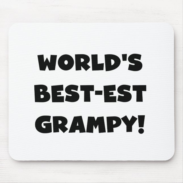 Black Text World's Best Grampy Geschenke Mousepad (Vorne)