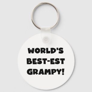Black Text World's Best Grampy Geschenke Schlüsselanhänger