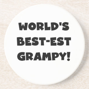 Black Text World's Best Grampy Geschenke Untersetzer