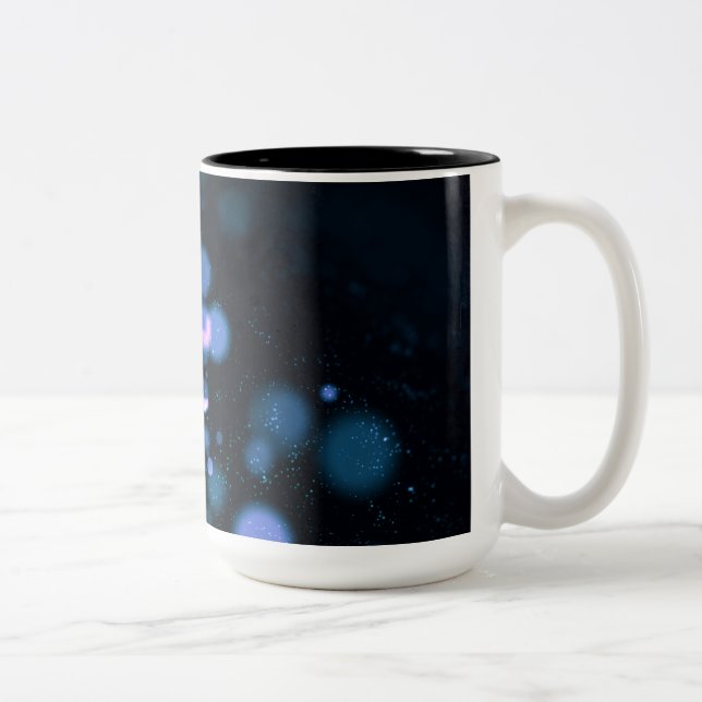 Black & Tha Smoke Moderne Abstrakt Zweifarbige Tasse (Rechts)