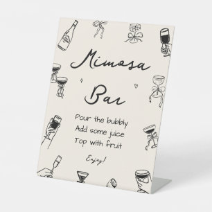 Black Thats Amore Brautparty Mimosa Bar Sockelschild