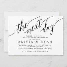 Black The Next Day Hochzeitsfeier Einladung
