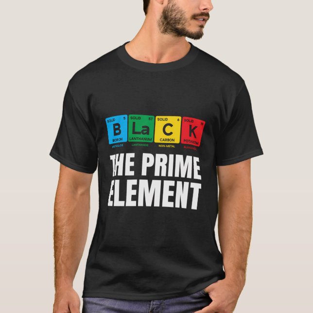 Black the Prime Element Chemistry African Pride Te T-Shirt (Vorderseite)