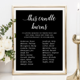 Black This Candle Burns Class Wiedersehen Memorial Poster