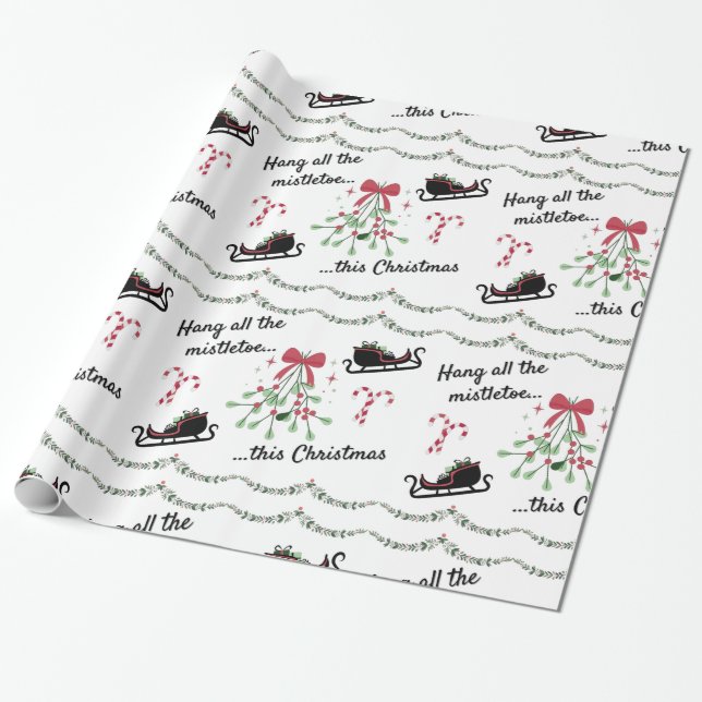 Black This Christmas Song Wrapper Paper Geschenkpapier (Ungerollt)