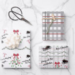 Black This Christmas Song Wrapping Paper Set Geschenkpapier Set<br><div class="desc">Grafisches Design mit Ausschnitten von Donnie Hathaway's (oder Chris Browns) klassischem Weihnachtslied "This Christmas".  Ein nostalgischer schwarz-afrikanischer Feiertag traf.  Set von drei klassischen Designs,  die Urlaubsfavoriten wie Misteloe,  Schlitten und Bonbons beinhalten. Ein Geschenk in diesem Papier verpackt wird sicher,  dass der Empfänger Lächeln zu machen.</div>