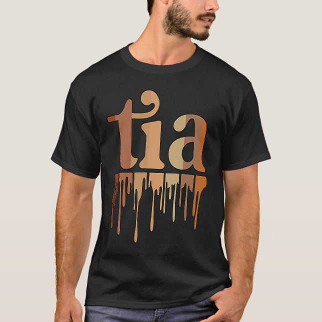 Black Tia Grandmother African American Tia Grandma T-Shirt (Vorderseite)