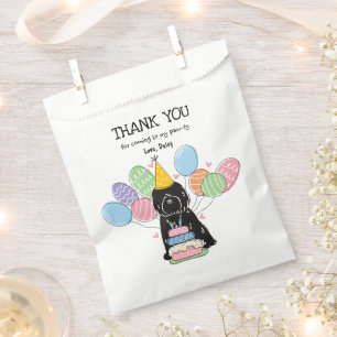Black Tibetan Terrier Birthday Vielen Dank für Ihr Geschenktütchen