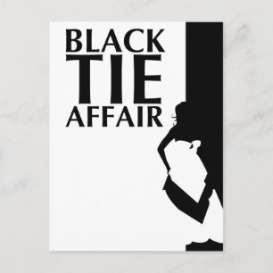 Black-Tie-Angelegenheit : schöne Silhouette Postkarte