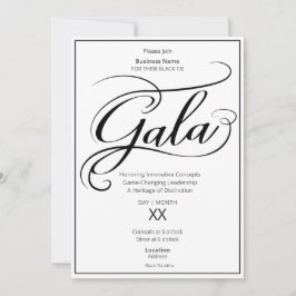 Black Tie Business Gala Invitation Einladung