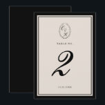 Black Tie Wedding Classic Table Number Einladung<br><div class="desc">Black Tie Wedding table number designed for a chic and timeless luxury reception. This elegant black classic table number reflects the quiet luxury and old money aesthetic loved by sophisticated brides planning formal estate or evening weddings. Perfect for organizing reception seating with refined style. Pair with linen table runners, calligraphy...</div>