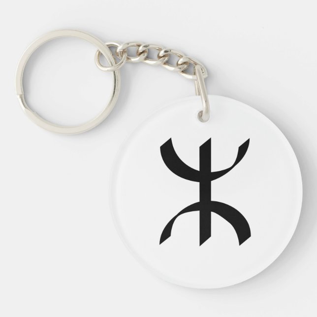 Black TIFINAGH - Berber Tifinagh - Amazigh Tifinag Schlüsselanhänger (Vorderseite)