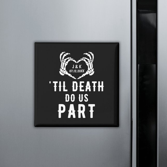 Black Til Death tun uns Teil Wedding benutzerdefin Magnet (Black Til Death Do Us Part Wedding Custom Favors Magnet)