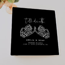 Black Till Death Skeleton Hände Hochzeitsplaner