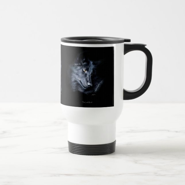 BLACK TIMBER WOLF Wildlife Gift Tasse (Rechts)