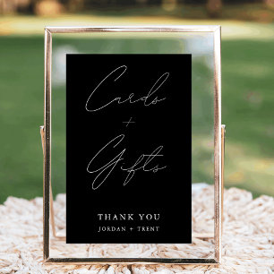 Black Timeless Calligraphy Card and Gifts Sign Poster