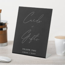 Black Timeless Calligraphy Card and Gifts Sign