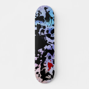 BLACK TINTEN farbige Grunge-Malerei Skateboard