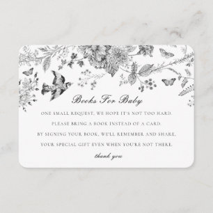 Black Toile Flora Books für die Einladung von Kind