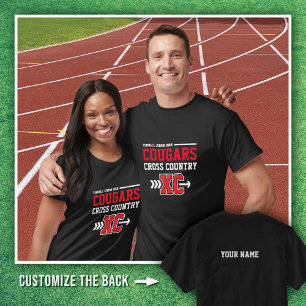 Black Tomball Jr. High Cougars Cross Country T-Shirt