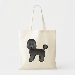 Black Toy Poodle Niedlich Cartoon Dog Tragetasche