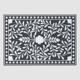 Black Traditional Bone Inlay Decoupage Paper Seidenpapier