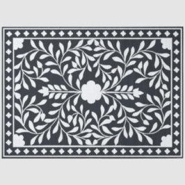 Black Traditional Bone Inlay Decoupage Paper Seidenpapier