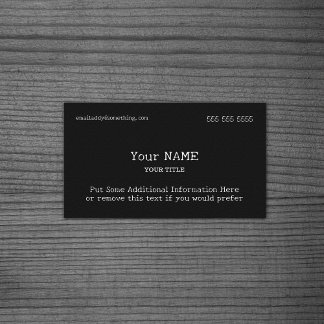 Black Traditional Business Card Visitenkarte