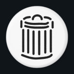 Black Trash Can Symbol Magnet<br><div class="desc">* Schwarzes Trash Can Symbol von Symbolical bei Zazzle #Gravityx9 * Rundmagnete sind in verschiedenen Größen erhältlich und auch Quadratmagnete sind erhältlich.****** {[[Derzeit kann dieses Design auf 100's Produkte bei Zazzle übertragen werden! (BETA)]] ******** * Zollmagnet * Kühlschrank-Magnet * Geeignete Magnet-Geschenkideen * Geschenke unter $10 * Mülleimer Magnet * Mülleimer...</div>
