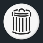 Black Trash Can Symbol Magnet<br><div class="desc">* Schwarzes Trash Can Symbol von Symbolical bei Zazzle #Gravityx9 * Rundmagnete sind in verschiedenen Größen erhältlich und auch Quadratmagnete sind erhältlich.****** {[[Derzeit kann dieses Design auf 100's Produkte bei Zazzle übertragen werden! (BETA)]] ******** * Zollmagnet * Kühlschrank-Magnet * Geeignete Magnet-Geschenkideen * Geschenke unter $10 * Mülleimer Magnet * Mülleimer...</div>