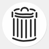 Black Trash Can Symbol