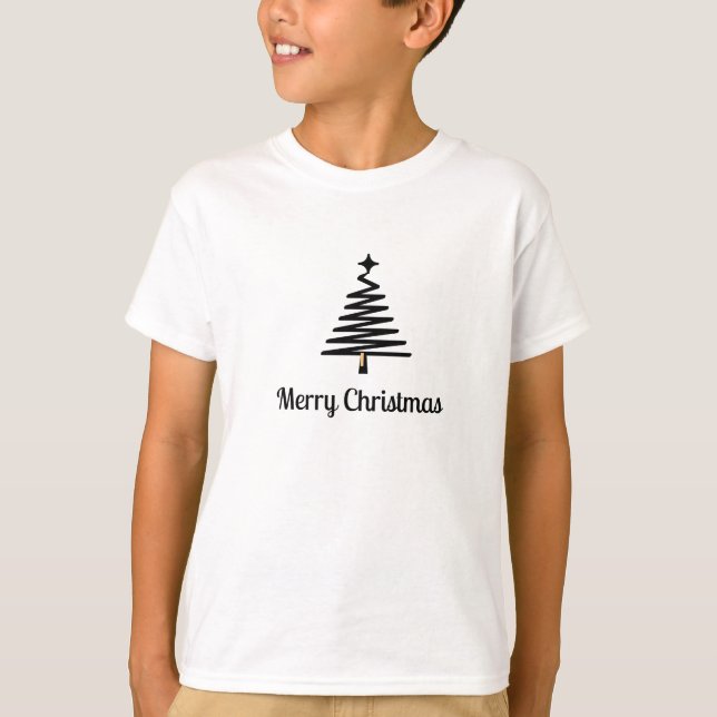 Black Tree Christmas T - Shirt (Vorderseite)