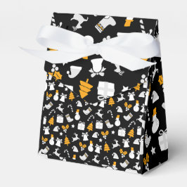 Black Trendy Christmas Seamless Pattern Geschenkschachtel