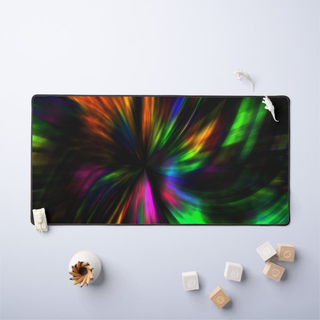 Black Trendy Modernes ästhetisches Muster Schreibtischunterlage (Kindertisch)