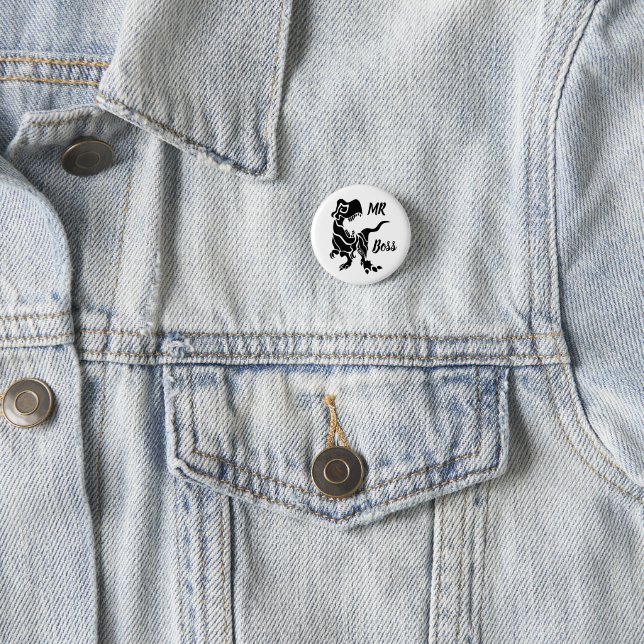 Black Trex The Boss Dino Button (Beispiel)