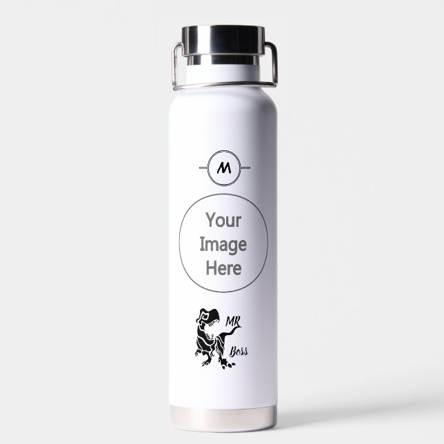 Black Trex The Boss Dino Trinkflasche (Rückseite)