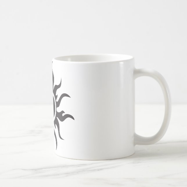 Black Tribal Sun Kaffeetasse (Rechts)