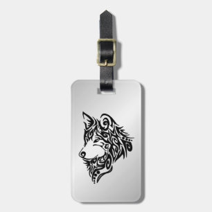 Black Tribal Wolf Gepäckanhänger