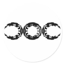 Black Triple Goddess Moon Design