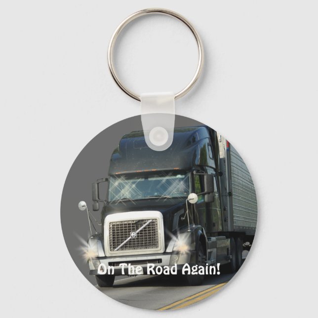 Black Truck Lkw Autofahrer Art Schlüsselanhänger (Vorderseite)