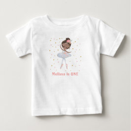 Black Tutu Ballerina First oder irgendein Geburtst Baby T-shirt