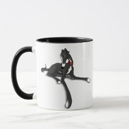Black Tux Greyhound-Tasse Tasse