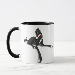 Black Tux Greyhound-Tasse Tasse
