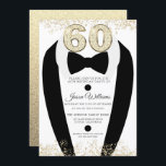 Black Tuxedo Anzug Gold Mens 60. Geburtstagsparty Einladung<br><div class="desc">Black Tuxedo Anzug Gold Mens 60. Geburtstagsparty Einladung Variationen zu den Einladungen und passenden Artikeln in unserem Shop</div>