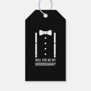Black Tuxedo Anzug Personalisierter Trauzeuge Vors Geschenkanhänger